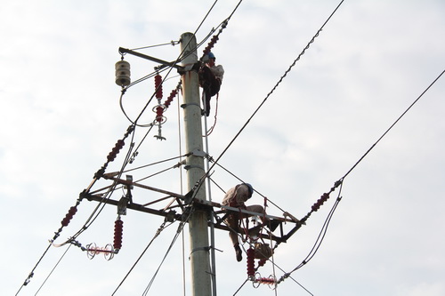 國網(wǎng)霞浦供電公司加裝線路避雷器，保障兩節(jié)期間電網(wǎng)可靠性